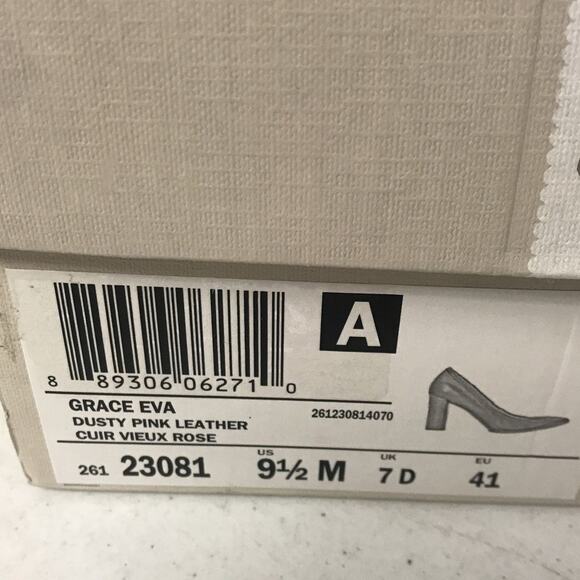 Clarks Women's Size 9.5 M Grace Eva Dusty Pink Leather Heels - Picture 7 of 7